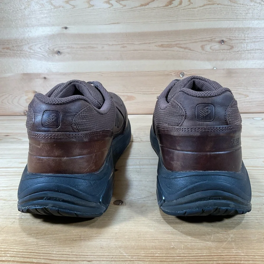 New Balance 928 Walking Shoes Men’s 14 B NARROW Brown Leather Lace Up MW928BR
